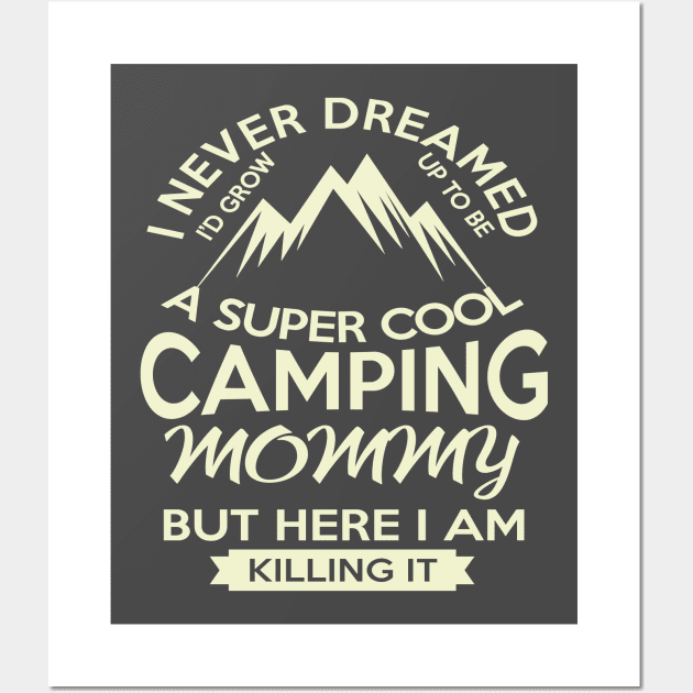 Camping Mommy Wall Art by ugisdesign